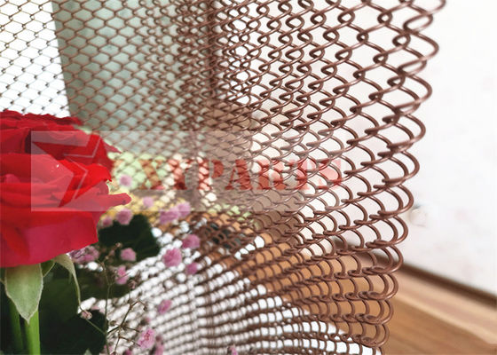 cortina de alumínio do elo de corrente da abertura de 1mmx8mm para o hotel Hall Decoraton