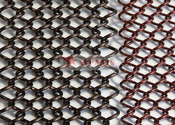 Cortina de cobre de aço inoxidável de alumínio Mesh For Interior Decoration da bobina do metal