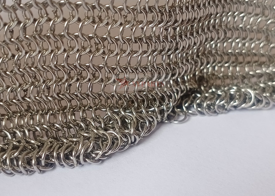 cortinas de aço inoxidável de 0.53x3.81mm Chainmail Ring Mesh Use As Metal Mesh