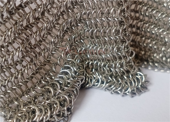 Metal de aço inoxidável Mesh Curtains do correio de corrente 0.53x3.81mm para o protetor Screens do fogo