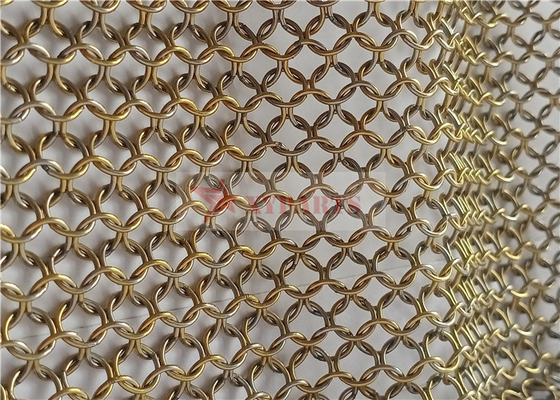 Cortinas de malha de arame de cota de malha de 12 mm aço inoxidável para design externo