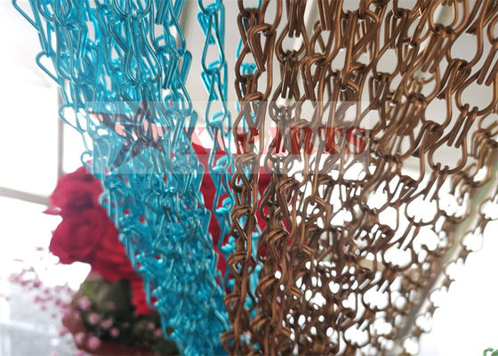 Tela de alumínio decorativa da mosca da corrente, cortina de suspensão de Jack Chain Mail For Door