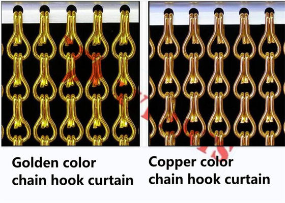 O dobro colorido engancha a cortina de alumínio do elo de corrente com dimensão personalizada