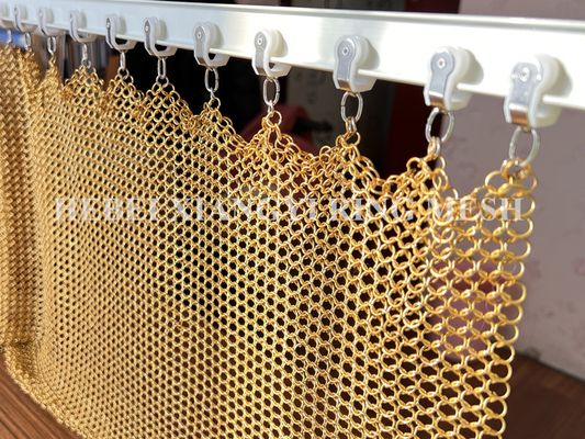 Cor Wm Serie Chainmail Ring Mesh Curtain For Architectural Design do ouro