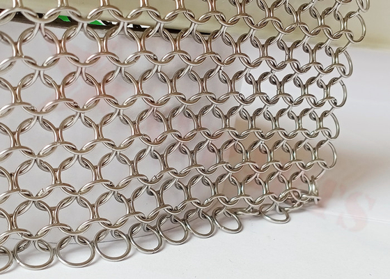 cortinas do correio de Mesh Drapes Stainless Steel Chain do metal de 1.2x10mm para a arquitetura