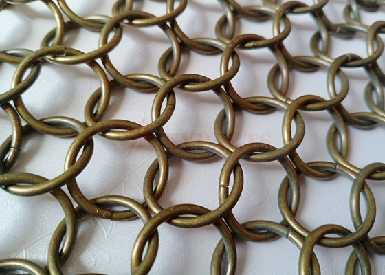 Malha de anel de metal de cor bronze 1,5 x 15 mm como divisórias de espaço para shopping