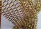 Cor do ouro cortina do divisor de Ring Mesh Welded Type For Space do metal de 0.8mm x de 7mm