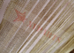 Fio Mesh For Space Decoration do correio de corrente da cortina 0.53x3.81mm da franja do metal da cor do ouro