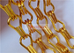 Cortina de malha de metal de elo de corrente de ouro 2,0 mm para divisor de quarto e espaço