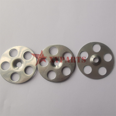 Arruela autotravante de metal de 36 mm com furo central de 6 mm de diâmetro para placas de fixação