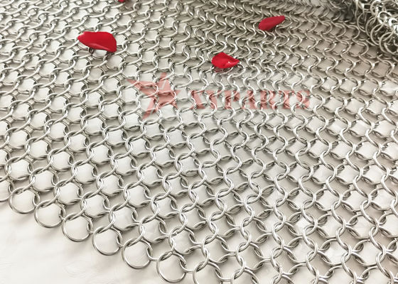 Estrutura arquitetônica ChainMail Ring Mesh para divisórias de ambiente