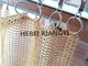 O ouro de brilho colore 304 Ring Mesh Chainmail Room Divider Curtain de aço inoxidável 1mm x 8mm