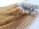 O ouro de brilho colore 304 Ring Mesh Chainmail Room Divider Curtain de aço inoxidável 1mm x 8mm