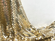 Tela flexível macia de Mesh Gold Aluminum Haute Garments da lantejoula do metal de 3mm