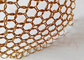 Metal arquitetónico Mesh Curtain da cor do ouro 1.5x15mm de aço inoxidável